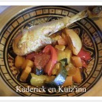 Tajine de poulet aux légumes et citron confit ©Kaderick en Kuizinn Tajine de poulet aux légumes et citron confit avec des épices pour une cuisine orientale