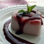 Sorbet de pêche blanche au coulis de framboise