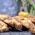 Cookies aux mirabelles amandes et chocolat ©Kaderick en Kuizinn recette de cookie avec des mirabelles, des amandes fraîches et des pépites de chocolat