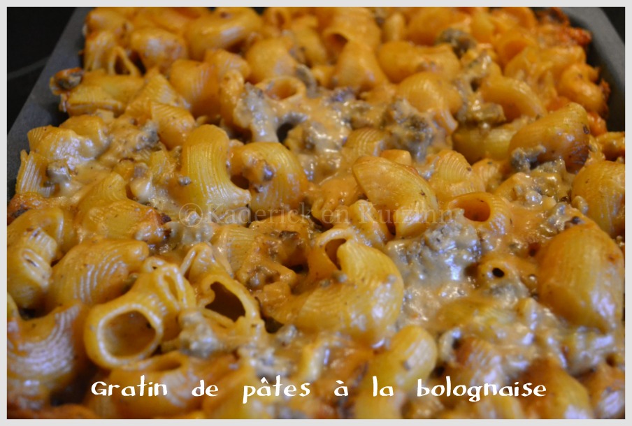 Gratin de pâte à la bolognaise - Plat du jour ©kaderick en Kuizinn Recette-gratin de pâte à la sauce tomate bolognaise-Plat du jour