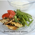 Recette du poulet mariné au citron à la plancha avec une sauce blanche ©Kaderick en Kuizinn Recette du poulet mariné au citron cuit à la plancha avec une sauce blanche faites avec du St Moret