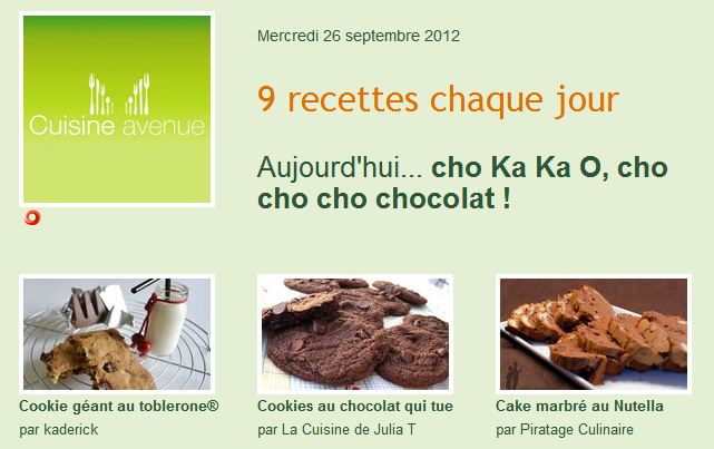 A la Une de Cuisine Avenue avec mon cookie géant au Toblerone® - Kaderick en Kuizinn© A la Une de Cuisine Avenue avec mon cookie géant au Toblerone® pour des recettes au chocolat - Kaderick en Kuizinn©